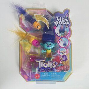 Dreamworks: Troll Band Together - Hair Pops Branch Figure by Mattel Toys